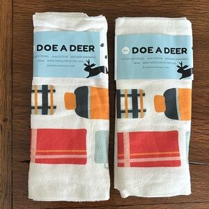Doe a Deer Flour Sack Towel - Thermos Still Keeping it Hot-set of 2